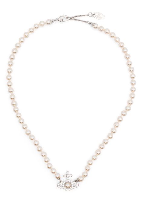 olympia pearl necklace woman platinum VIVIENNE WESTWOOD | 6301011P-02P373-SMP373